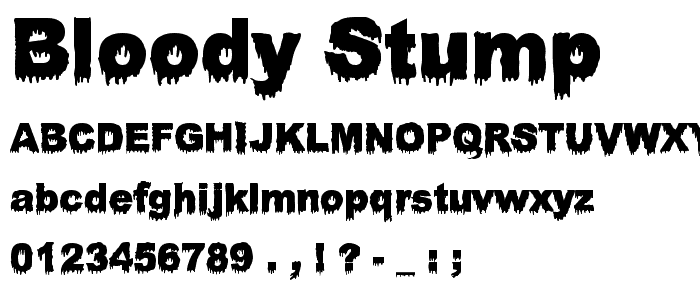 Bloody Stump font